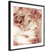 Wall Poster Gentle Touch - floral motif of flowers with a light red texture 122646 additionalThumb 11