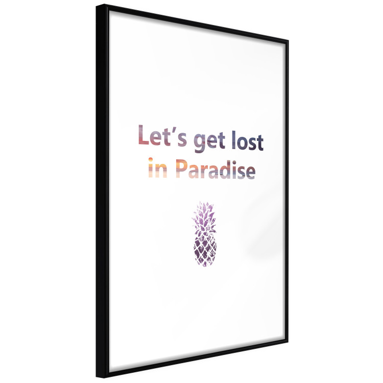 Poster Let's Get Lost in Paradise - colorful English text with a pineapple 123046 additionalImage 10