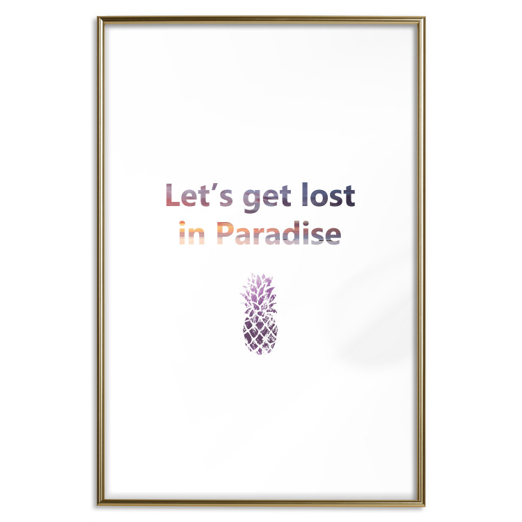 Poster Let's Get Lost in Paradise - colorful English text with a pineapple 123046 additionalImage 14