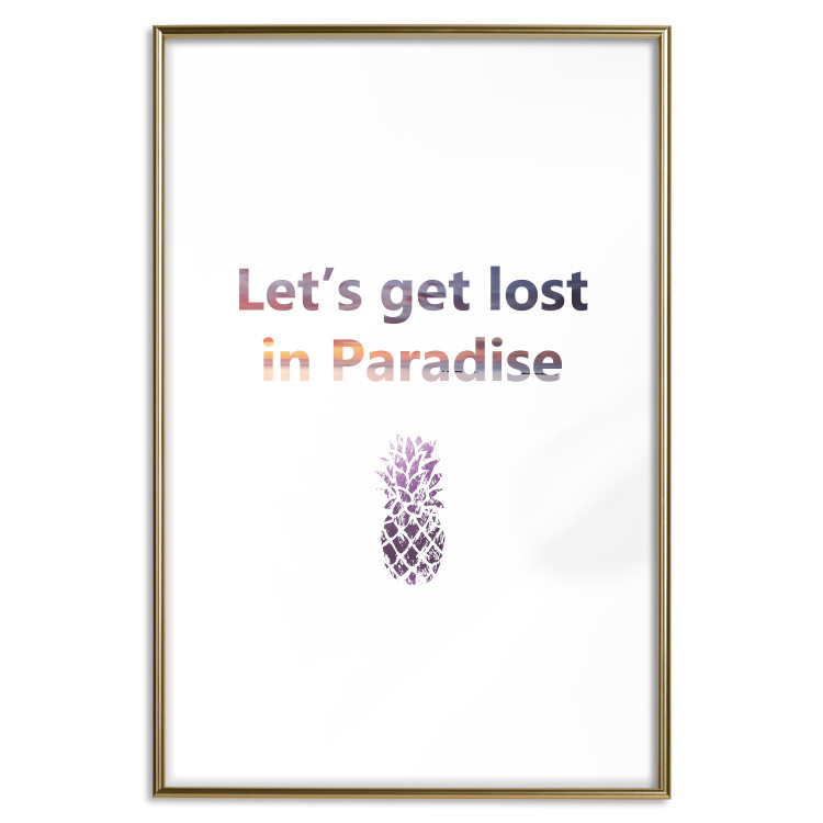Poster Let's Get Lost in Paradise - colorful English text with a pineapple 123046 additionalImage 16