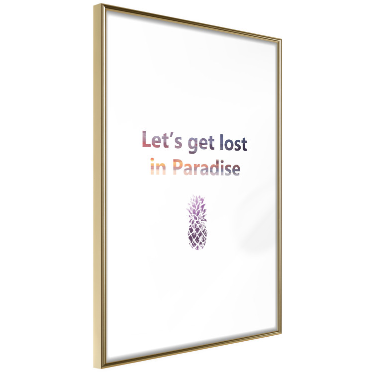 Poster Let's Get Lost in Paradise - colorful English text with a pineapple 123046 additionalImage 6