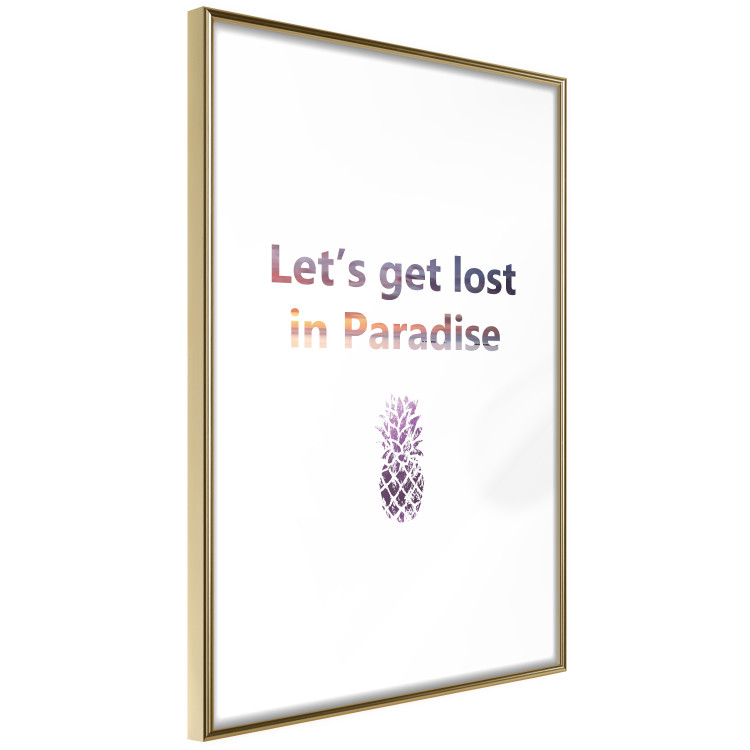 Poster Let's Get Lost in Paradise - colorful English text with a pineapple 123046 additionalImage 12