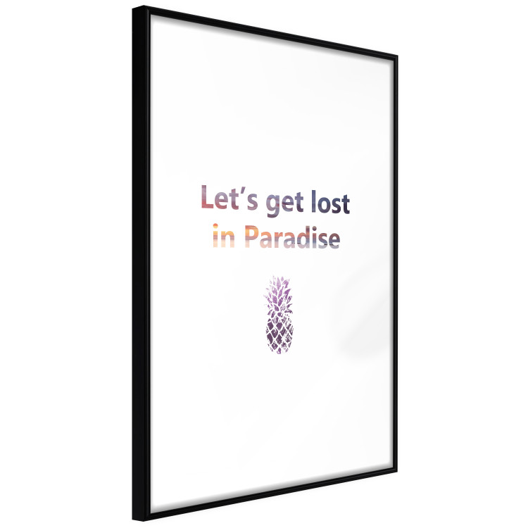 Poster Let's Get Lost in Paradise - colorful English text with a pineapple 123046 additionalImage 11