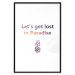 Poster Let's Get Lost in Paradise - colorful English text with a pineapple 123046 additionalThumb 18