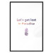 Poster Let's Get Lost in Paradise - colorful English text with a pineapple 123046 additionalThumb 15