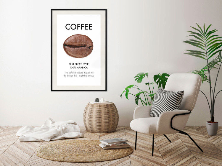 Poster Coffee - Best Niece Ever - black English text and coffee bean 123346 additionalImage 22