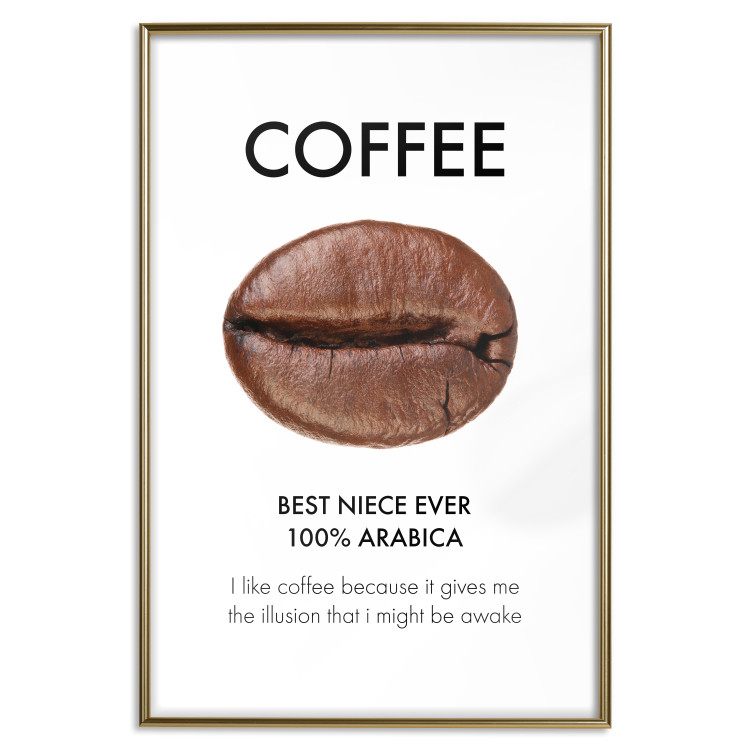 Poster Coffee - Best Niece Ever - black English text and coffee bean 123346 additionalImage 16