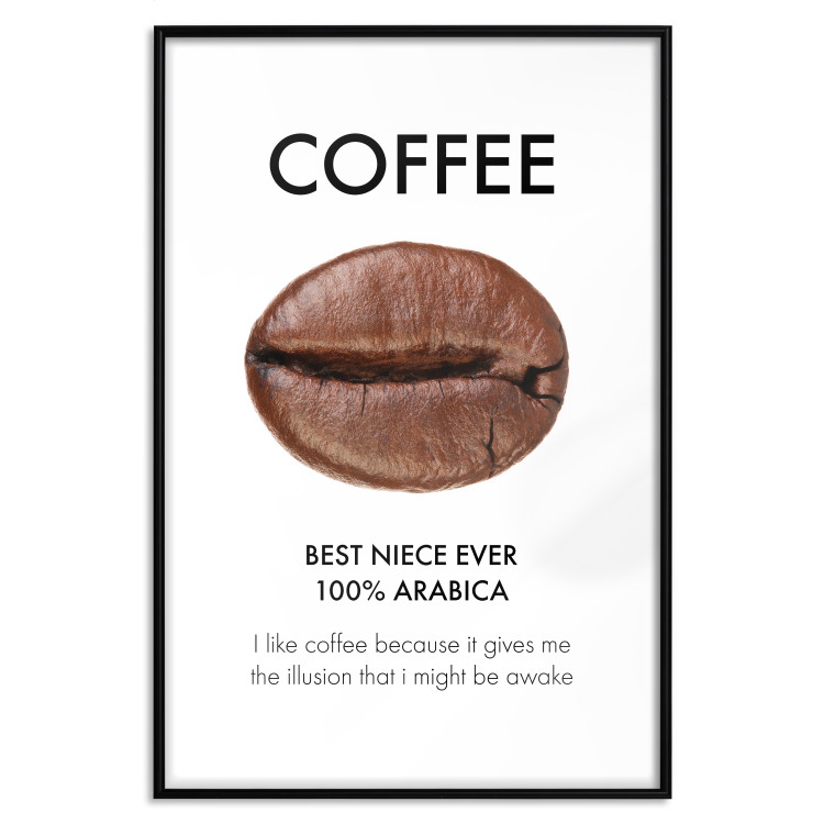 Poster Coffee - Best Niece Ever - black English text and coffee bean 123346 additionalImage 24