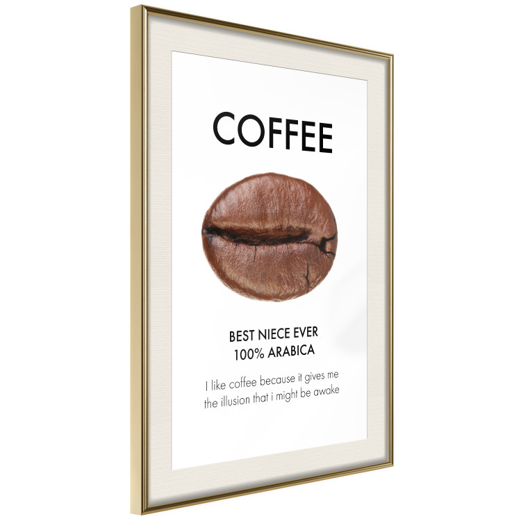 Poster Coffee - Best Niece Ever - black English text and coffee bean 123346 additionalImage 14
