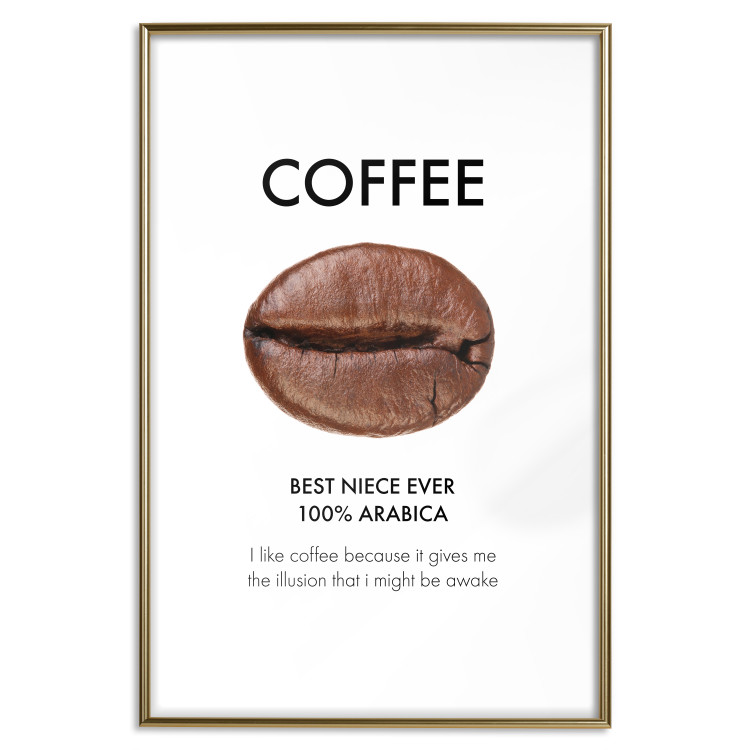 Poster Coffee - Best Niece Ever - black English text and coffee bean 123346 additionalImage 16