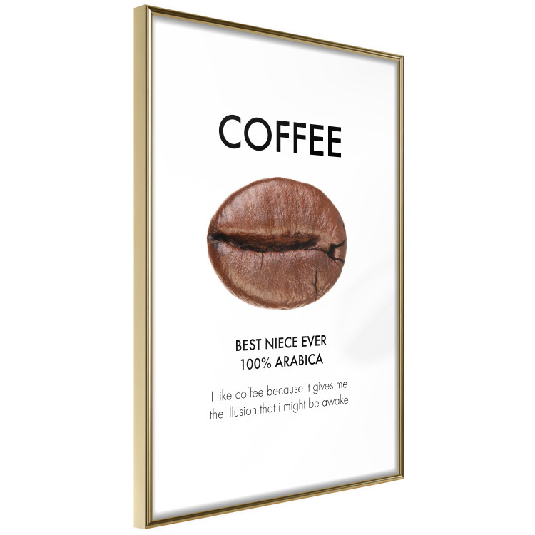 Poster Coffee - Best Niece Ever - black English text and coffee bean 123346 additionalImage 11
