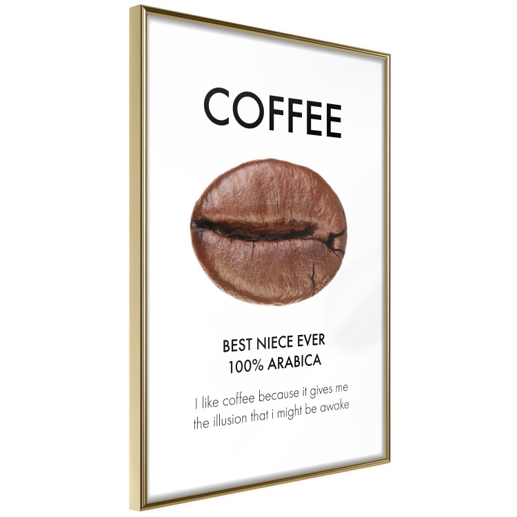 Poster Coffee - Best Niece Ever - black English text and coffee bean 123346 additionalImage 3