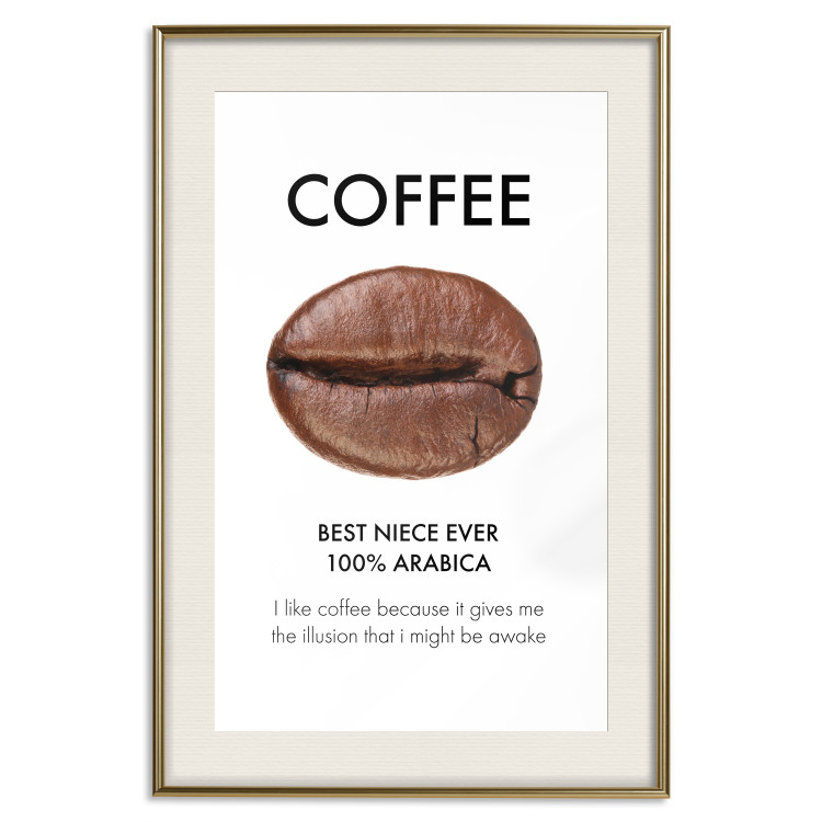 Poster Coffee - Best Niece Ever - black English text and coffee bean 123346 additionalImage 19