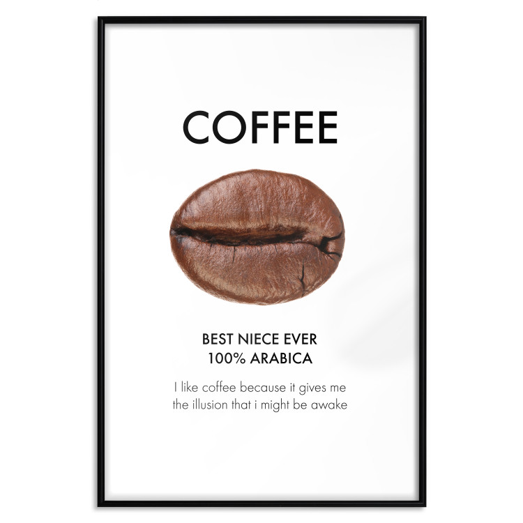 Poster Coffee - Best Niece Ever - black English text and coffee bean 123346 additionalImage 17