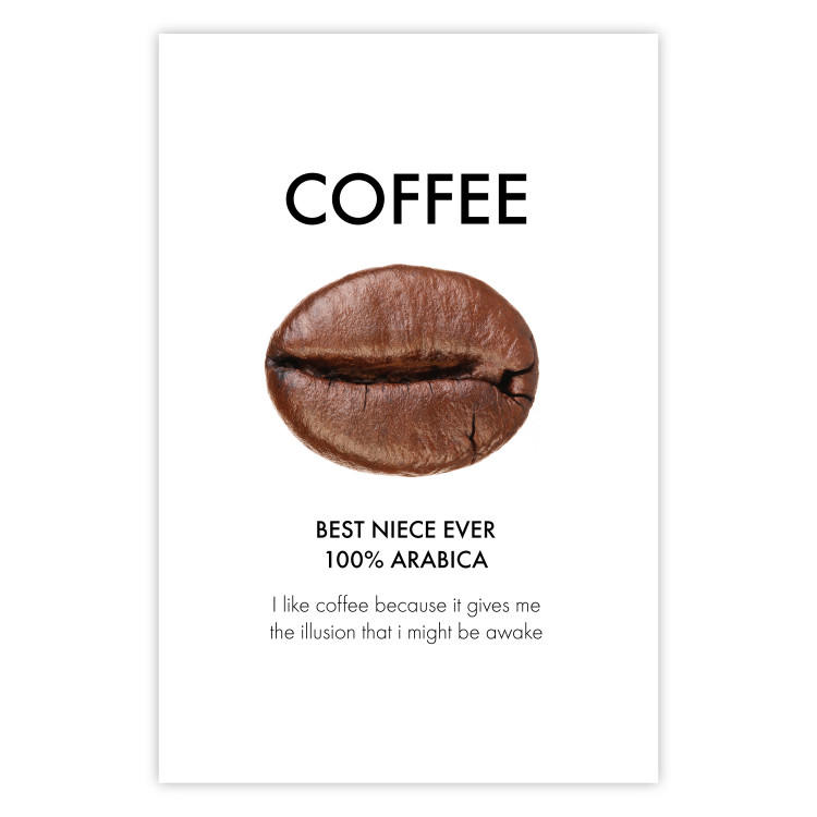 Poster Coffee - Best Niece Ever - black English text and coffee bean 123346 additionalImage 25