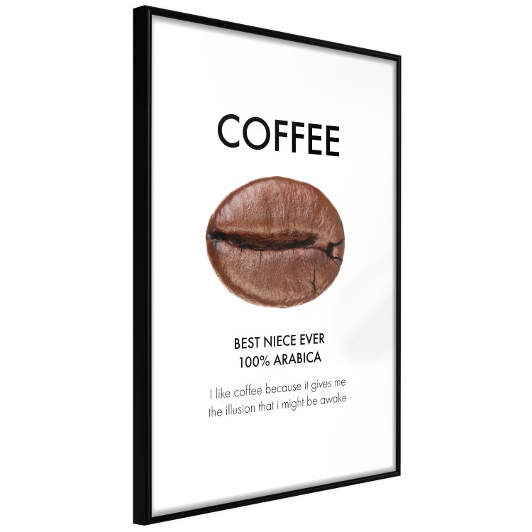 Poster Coffee - Best Niece Ever - black English text and coffee bean 123346 additionalImage 12
