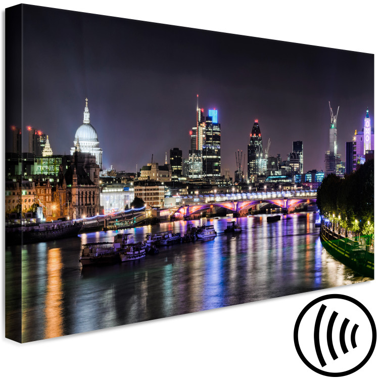 Canvas Print London Lights (1 Part) Wide Colourful 123646 additionalImage 6