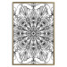 Poster Black Mandala - black intricate patterns in oriental Zen motif 124446 additionalThumb 16