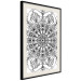 Poster Black Mandala - black intricate patterns in oriental Zen motif 124446 additionalThumb 3