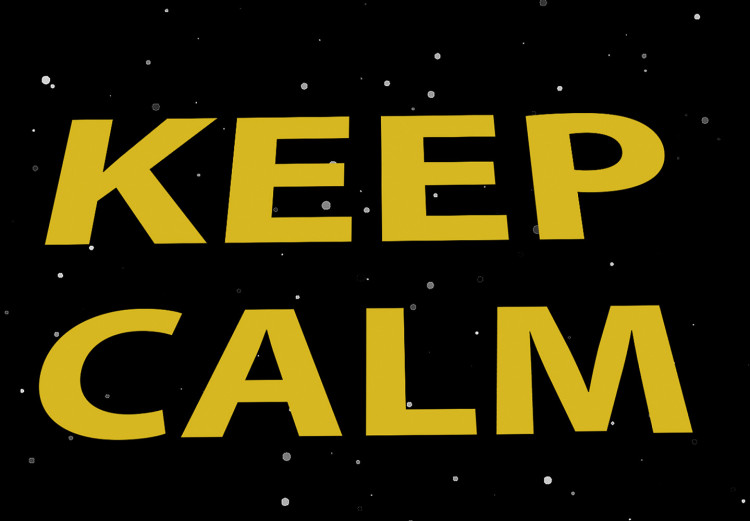 Canvas Art Print Golden English Keep calm and use the force sign - on black background 125346 additionalImage 5