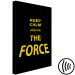 Canvas Art Print Golden English Keep calm and use the force sign - on black background 125346 additionalThumb 6