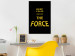 Canvas Art Print Golden English Keep calm and use the force sign - on black background 125346 additionalThumb 3
