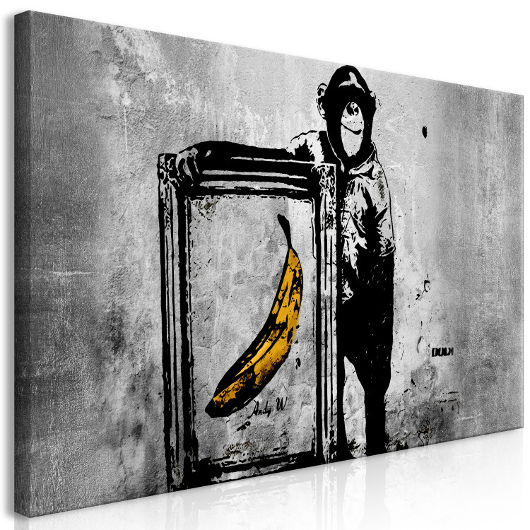 Large canvas print Banksy: Monkey with Frame II [Large Format] 125546 additionalImage 3