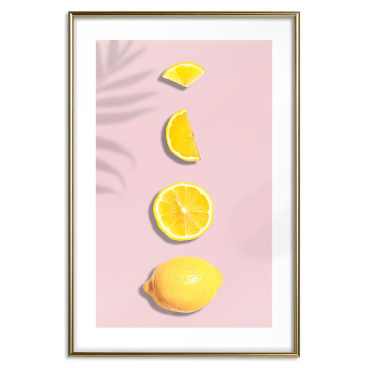 Wall Poster Slice of Exoticism - lemon in various cross-sections on a pastel background 127146 additionalImage 16