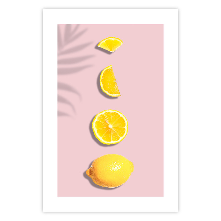 Wall Poster Slice of Exoticism - lemon in various cross-sections on a pastel background 127146 additionalImage 19