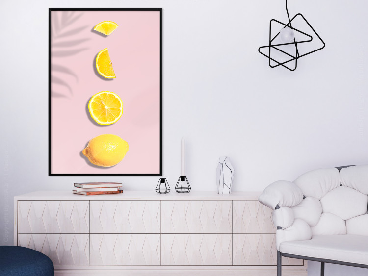 Wall Poster Slice of Exoticism - lemon in various cross-sections on a pastel background 127146 additionalImage 4