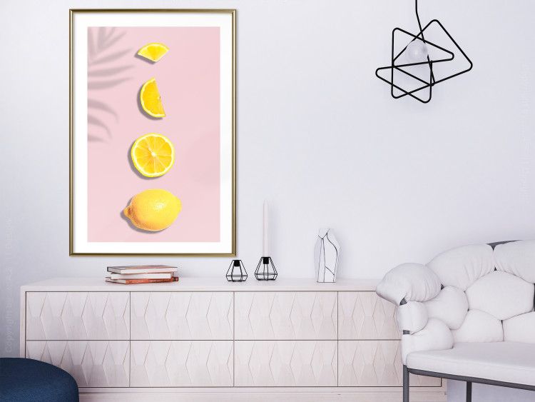 Wall Poster Slice of Exoticism - lemon in various cross-sections on a pastel background 127146 additionalImage 15