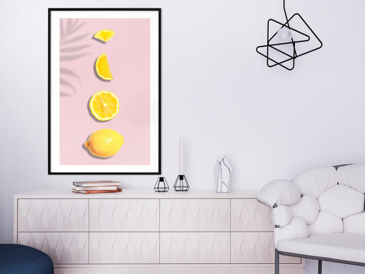 Wall Poster Slice of Exoticism - lemon in various cross-sections on a pastel background 127146 additionalImage 23