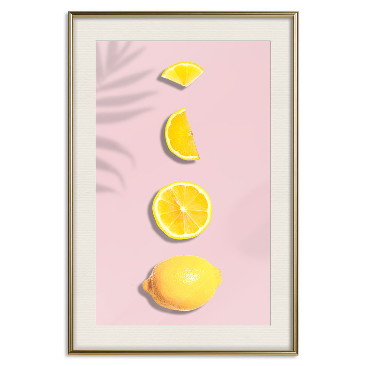 Wall Poster Slice of Exoticism - lemon in various cross-sections on a pastel background 127146 additionalImage 20