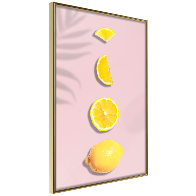 Wall Poster Slice of Exoticism - lemon in various cross-sections on a pastel background 127146 additionalImage 14