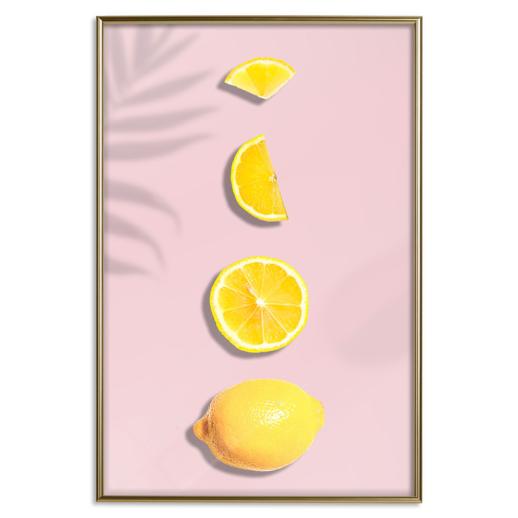 Wall Poster Slice of Exoticism - lemon in various cross-sections on a pastel background 127146 additionalImage 21