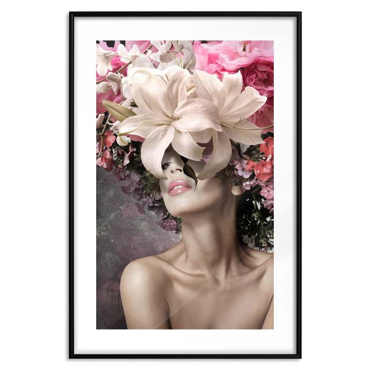 Poster Scent of Dreams - woman with flowers on her head in an abstract motif 127246 additionalImage 15