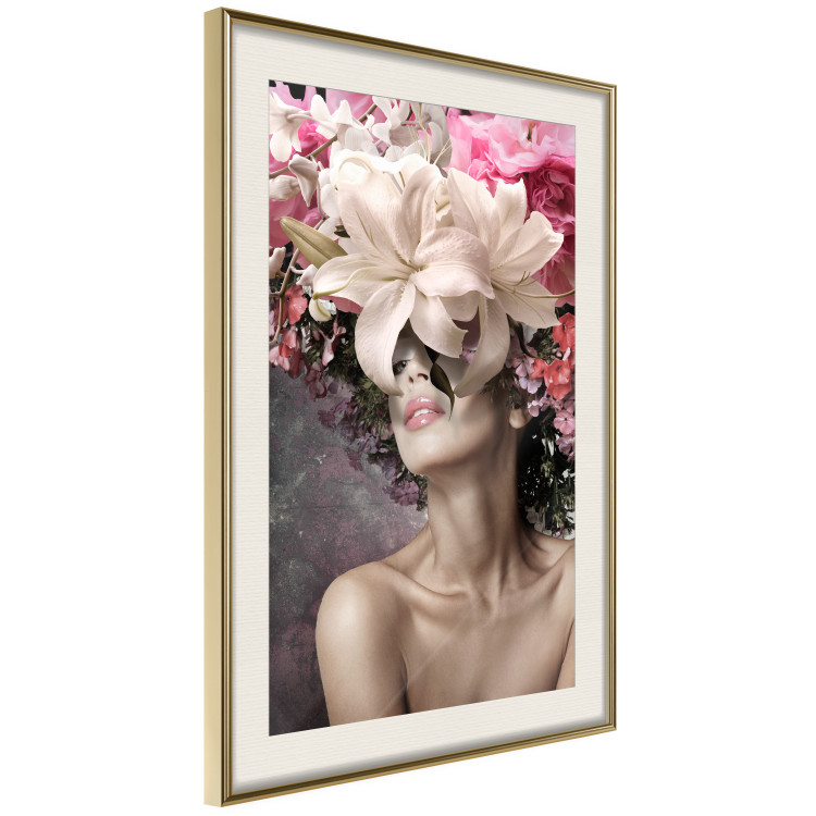 Poster Scent of Dreams - woman with flowers on her head in an abstract motif 127246 additionalImage 3