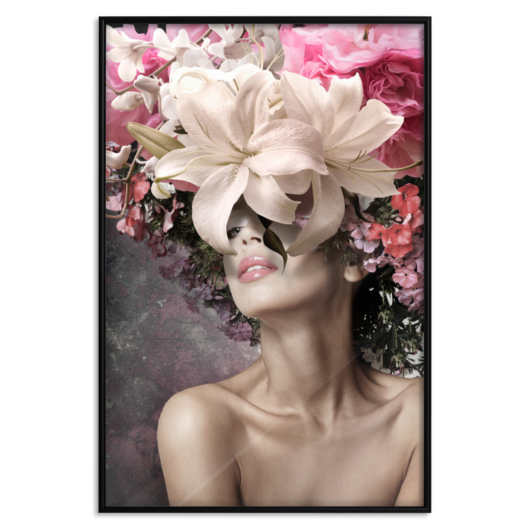 Poster Scent of Dreams - woman with flowers on her head in an abstract motif 127246 additionalImage 16