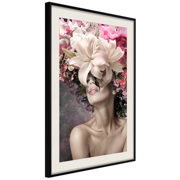 Poster Scent of Dreams - woman with flowers on her head in an abstract motif 127246 additionalImage 2