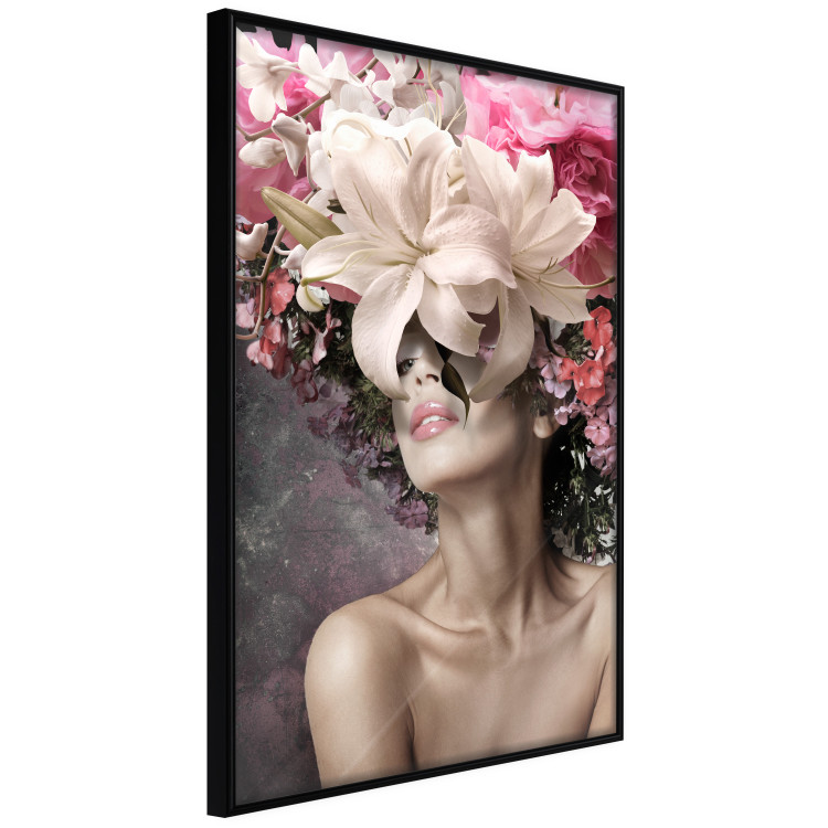 Poster Scent of Dreams - woman with flowers on her head in an abstract motif 127246 additionalImage 13