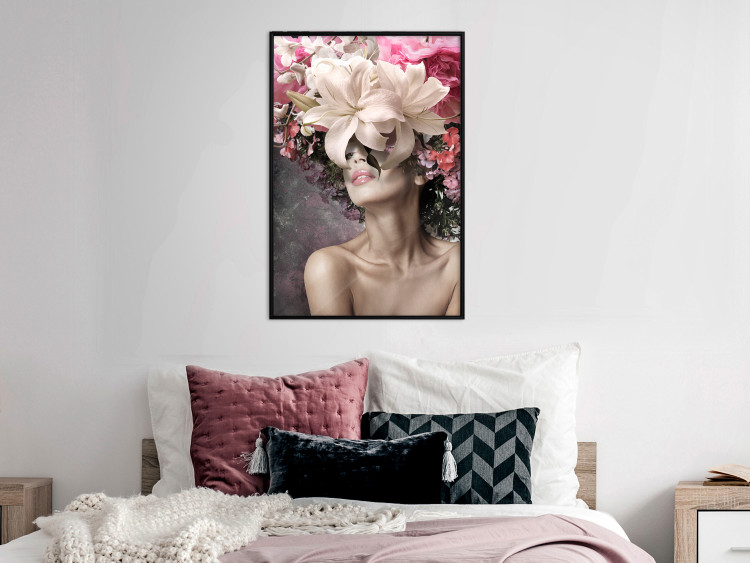 Poster Scent of Dreams - woman with flowers on her head in an abstract motif 127246 additionalImage 4