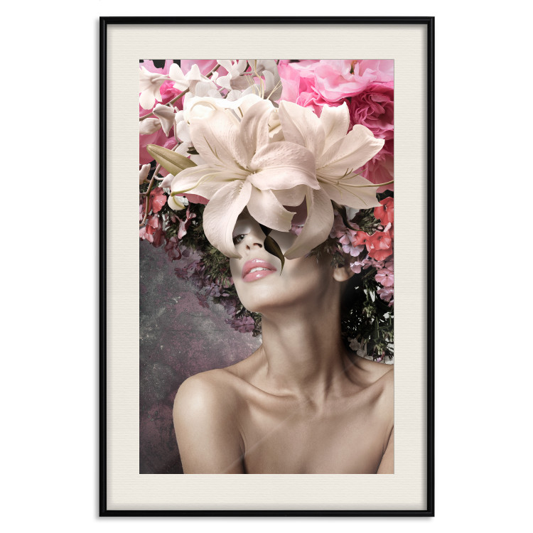 Poster Scent of Dreams - woman with flowers on her head in an abstract motif 127246 additionalImage 19