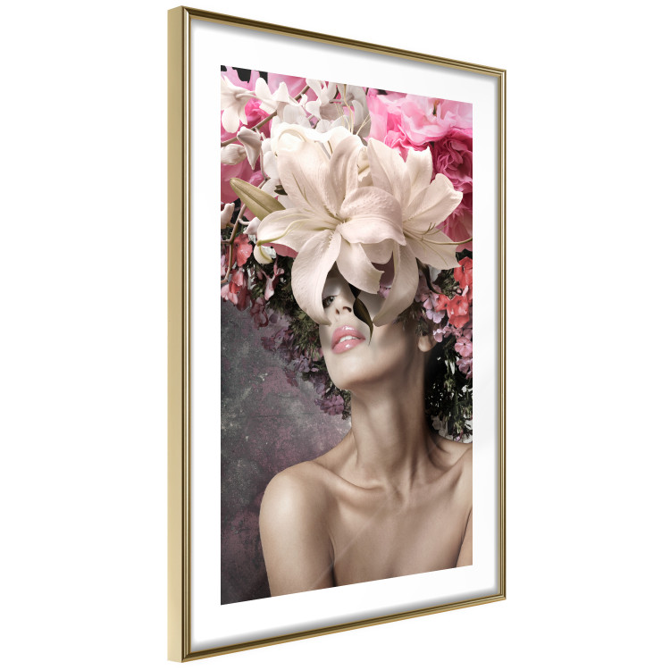 Poster Scent of Dreams - woman with flowers on her head in an abstract motif 127246 additionalImage 7