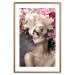 Poster Scent of Dreams - woman with flowers on her head in an abstract motif 127246 additionalThumb 14