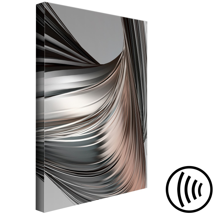 Canvas Print Before the Storm (1-part) vertical - futuristic gray abstraction 127546 additionalImage 6