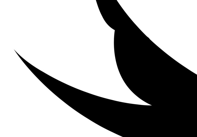Poster Black Hummingbird - black solid bird on contrasting white background 128046 additionalImage 9