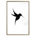 Poster Black Hummingbird - black solid bird on contrasting white background 128046 additionalThumb 22