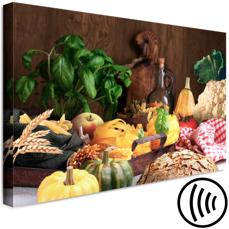 Canvas Art Print Mediterranean Kitchen (1-part) wide - still life of vegetables 129146 additionalImage 6
