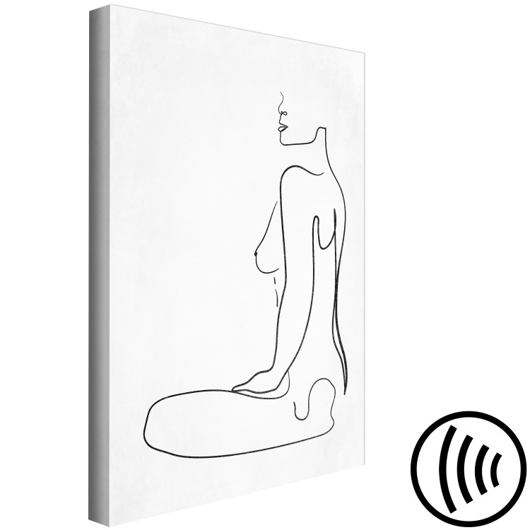 Canvas Feminine Form (1-piece) Vertical - abstract female line art 129746 additionalImage 6