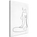 Canvas Feminine Form (1-piece) Vertical - abstract female line art 129746 additionalThumb 2